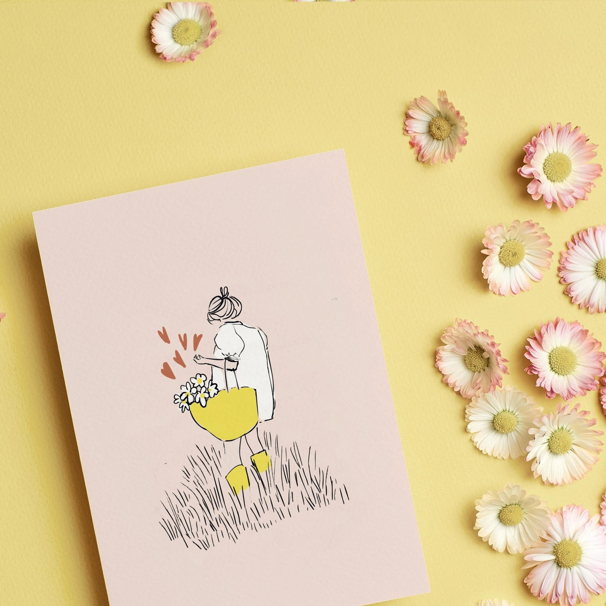 Carte simple illustrée Billie panier de fleurs - My Lovely Thing - vue 3