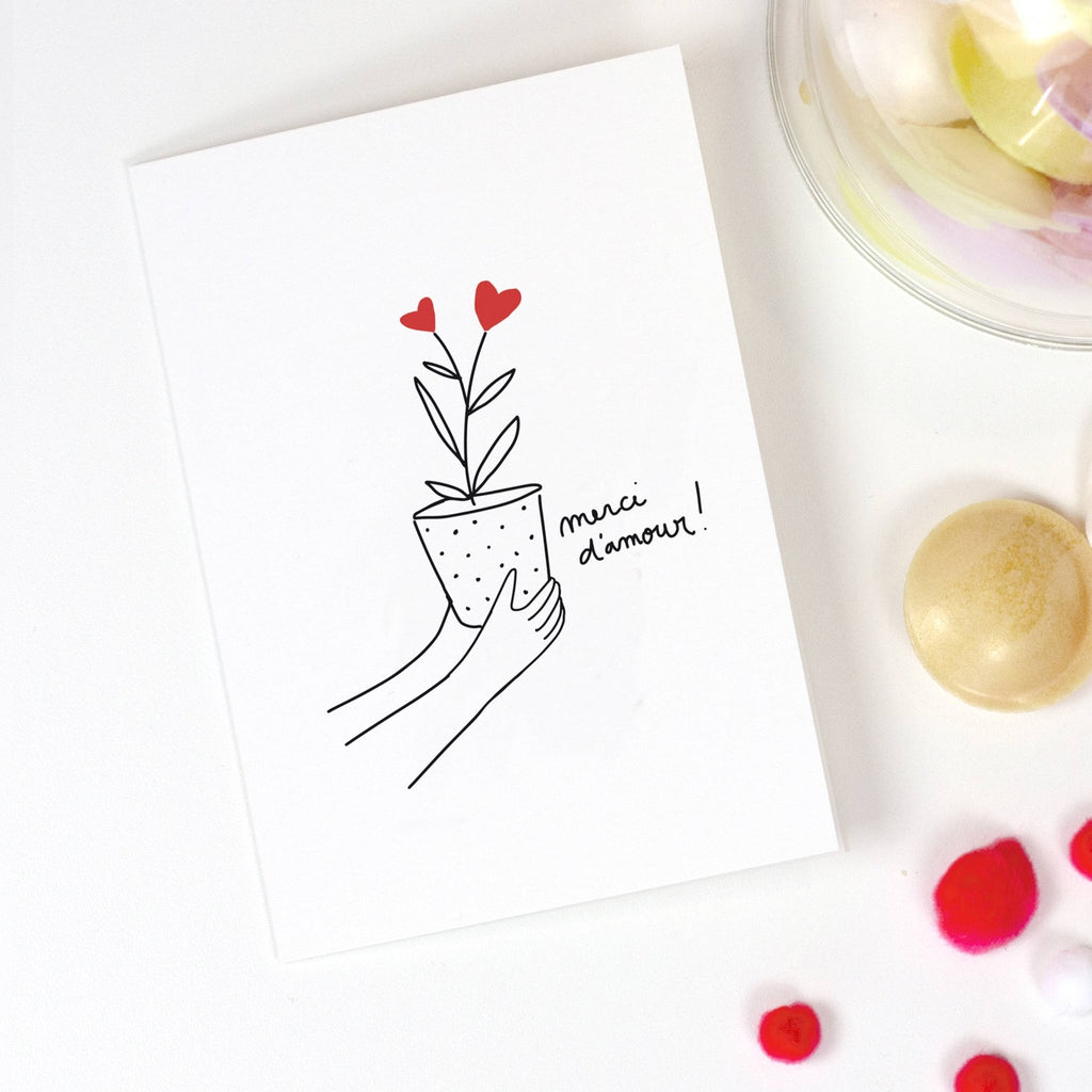 MY LOVELY THING - Double carte « Merci d'Amour »
