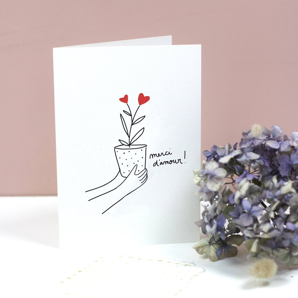 MY LOVELY THING - Double carte « Merci d'Amour »