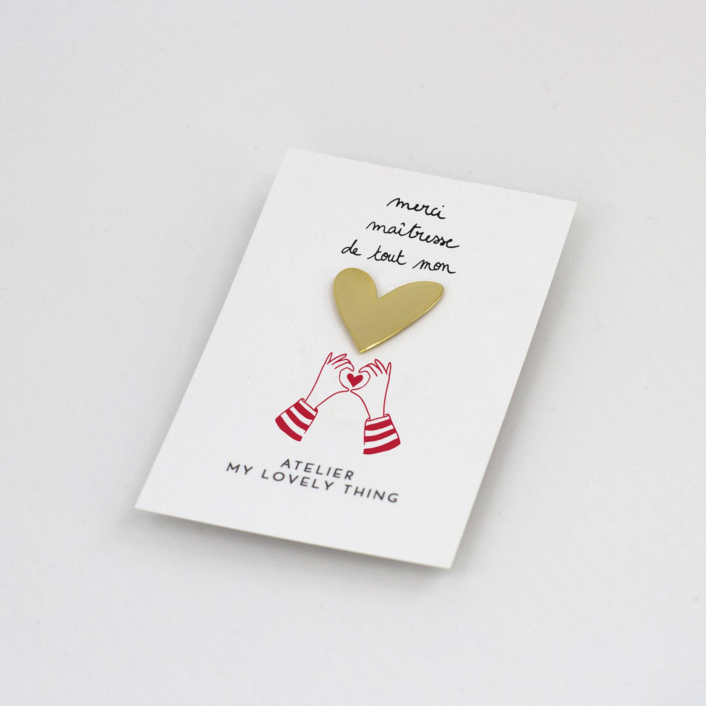 Pin's en laiton Merci Professeur - My Lovely Thing