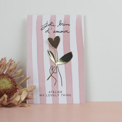 MY LOVELY THING - Épingle « Joli Brin d’Amour » en laiton - Lili Margaret