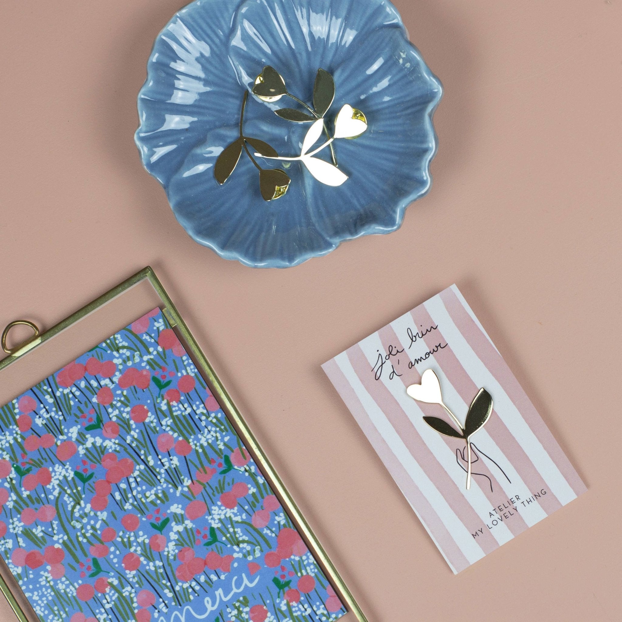 MY LOVELY THING - Épingle « Joli Brin d’Amour » en laiton - Lili Margaret