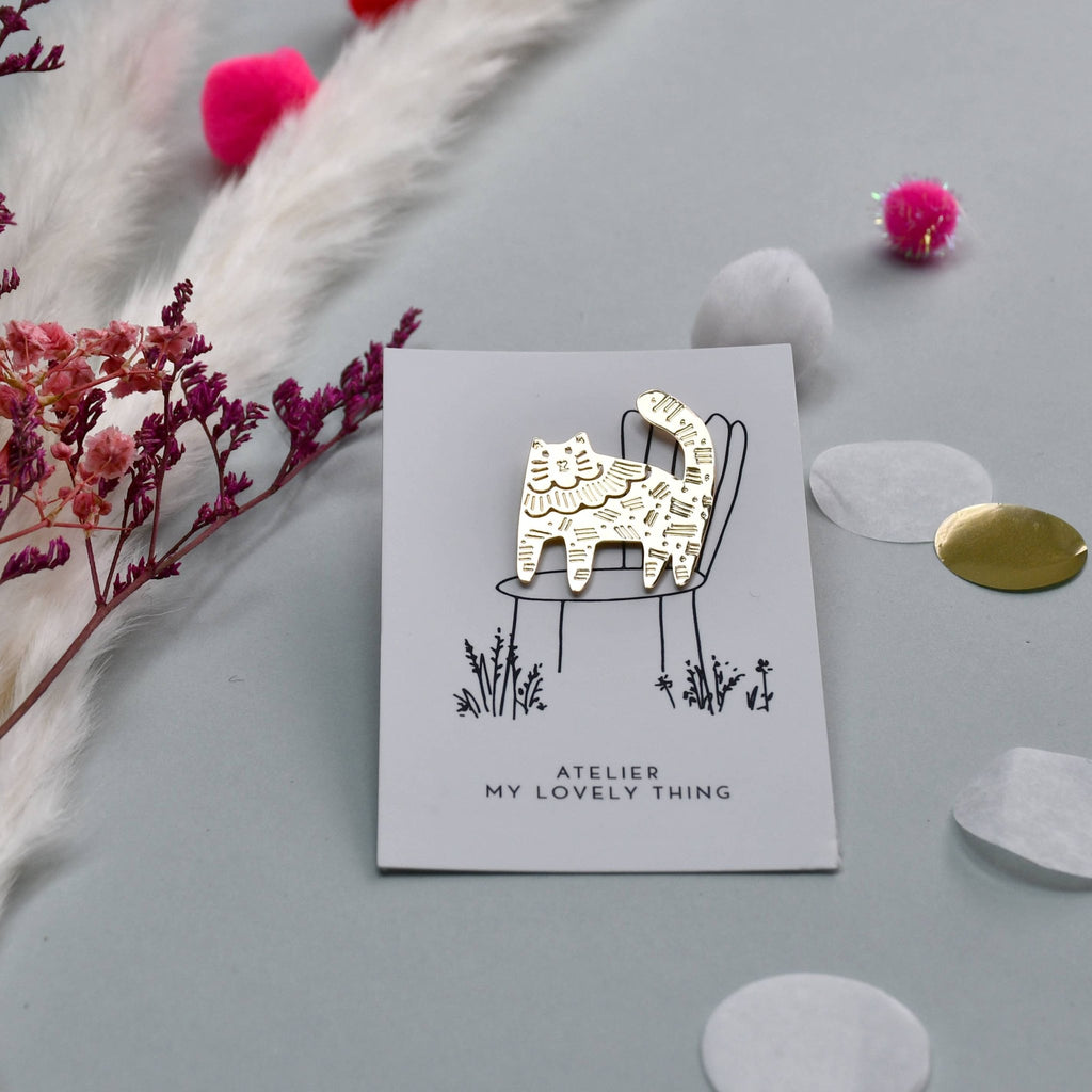 Pin's Lovely Cat en laiton - My Lovely Thing