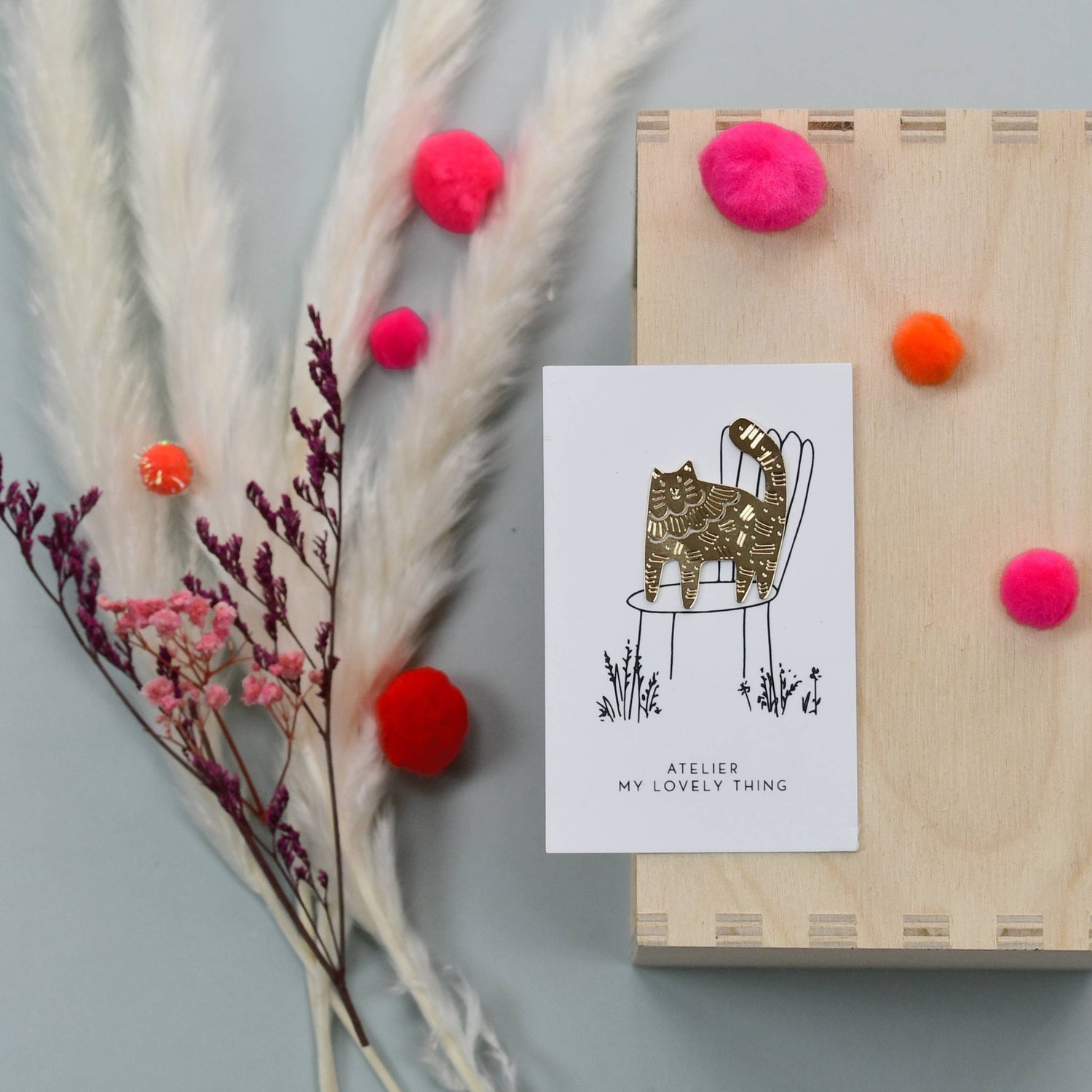 MY LOVELY THING - Épinglette Lovely Cat en laiton - Lili Margaret