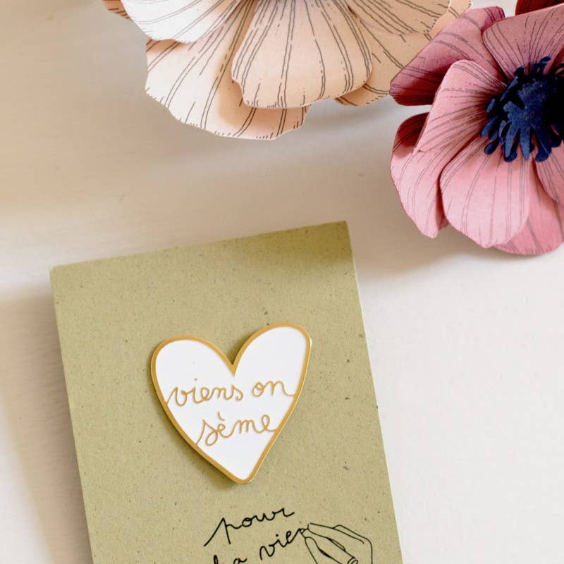 MY LOVELY THING - Épinglette « Viens on sème » en laiton - Lili Margaret