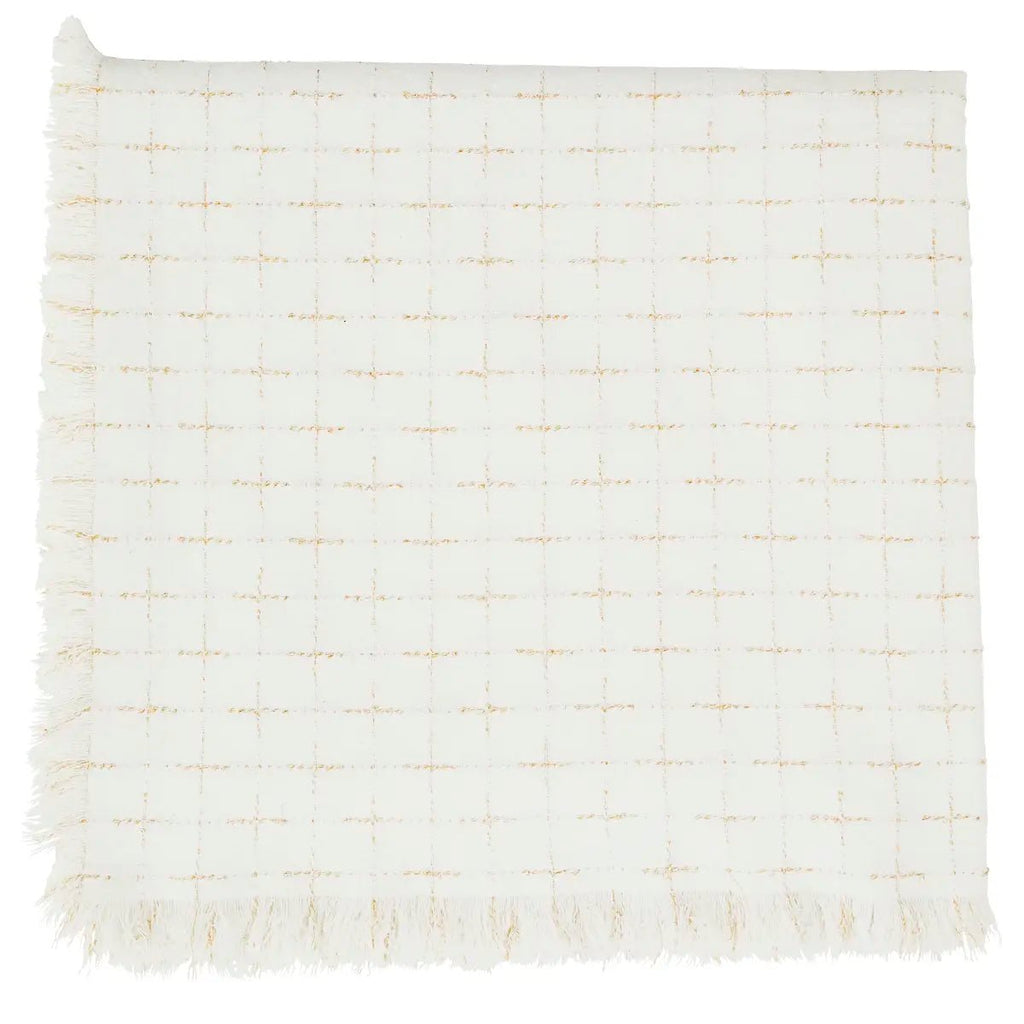 Nappe à carreaux blanc & doré - madam stoltz