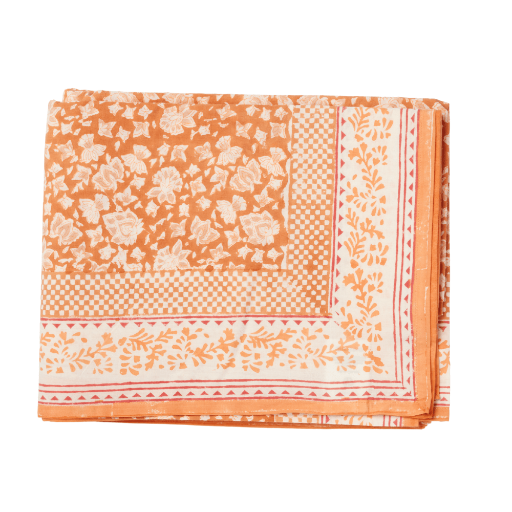 Nappe arushi pumpkin bohème fleurs indiennes - Bonheur du Jour - Lili Margaret