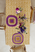 Nappe en tissu bohème Iris Olive - bonheur du jour