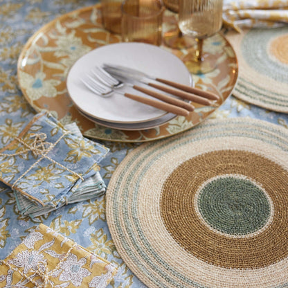 Nappe coton arya jade - Bonheur du Jour Paris