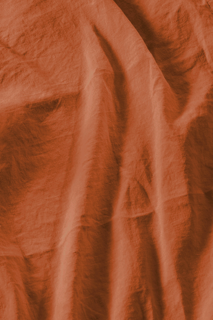 Nappe en chanvre et coton biologique terracotta - nydel