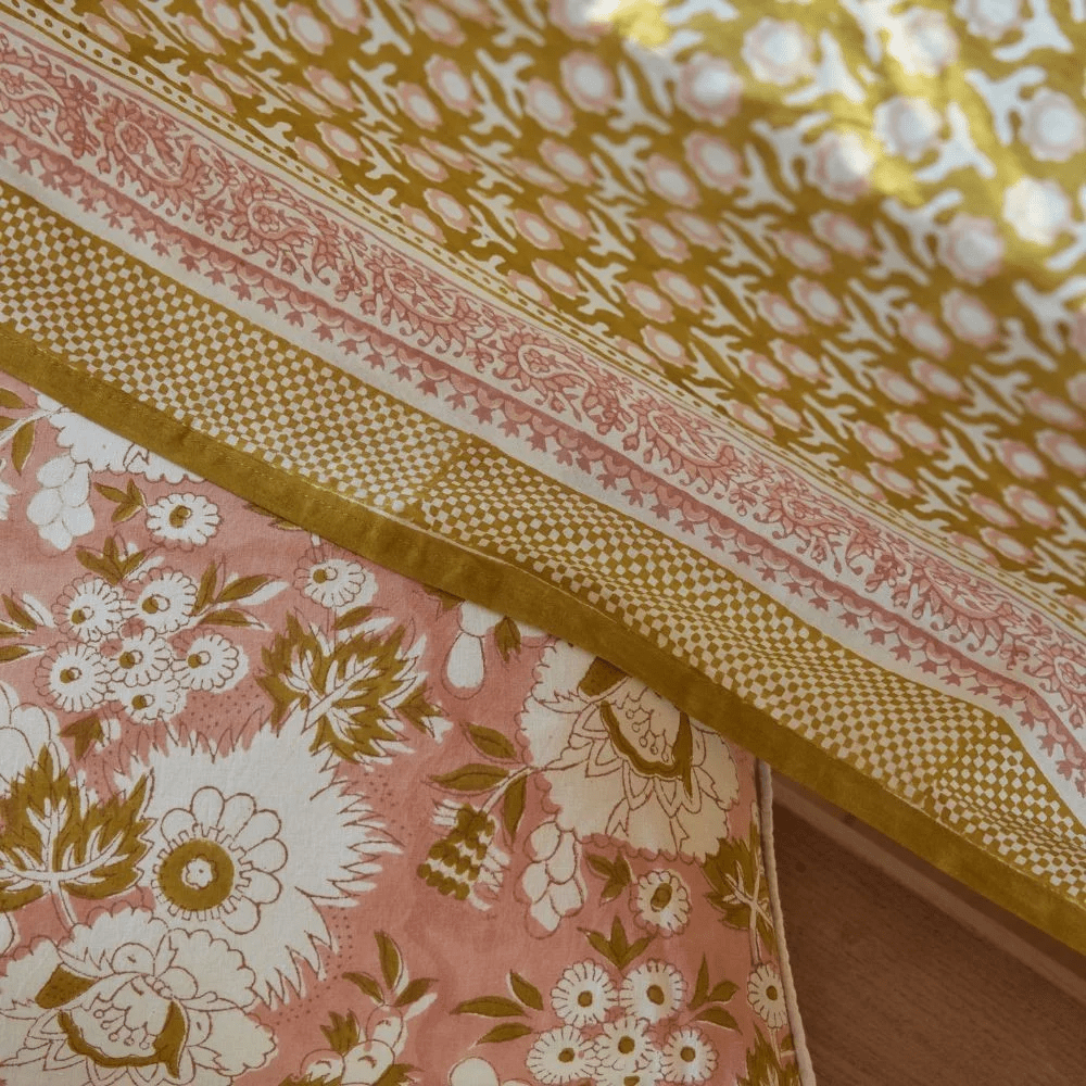 Nappe fleurs indiennes Isha olive - Bonheur du Jour - Lili Margaret