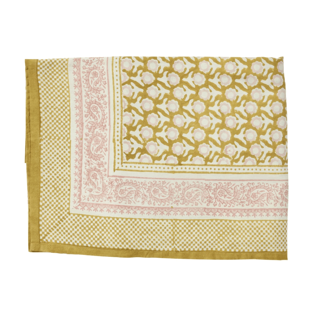 Nappe fleurs indiennes Isha olive - Bonheur du Jour - Lili Margaret