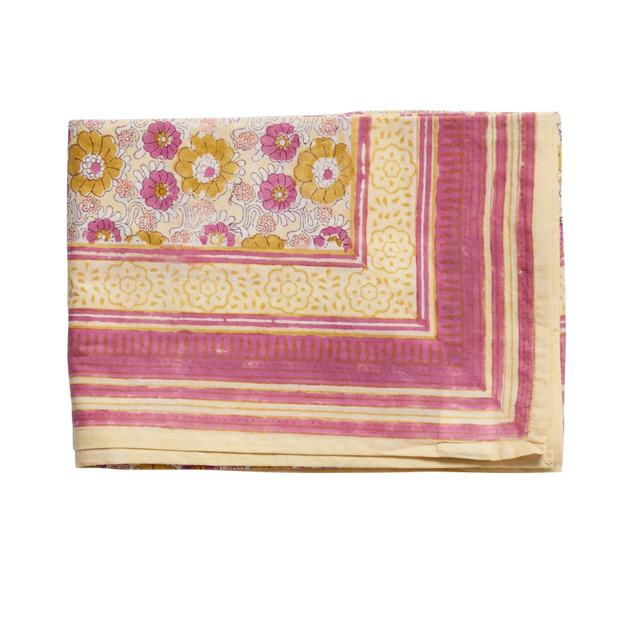 Nappe imprimé fleurs Pravar Cassis