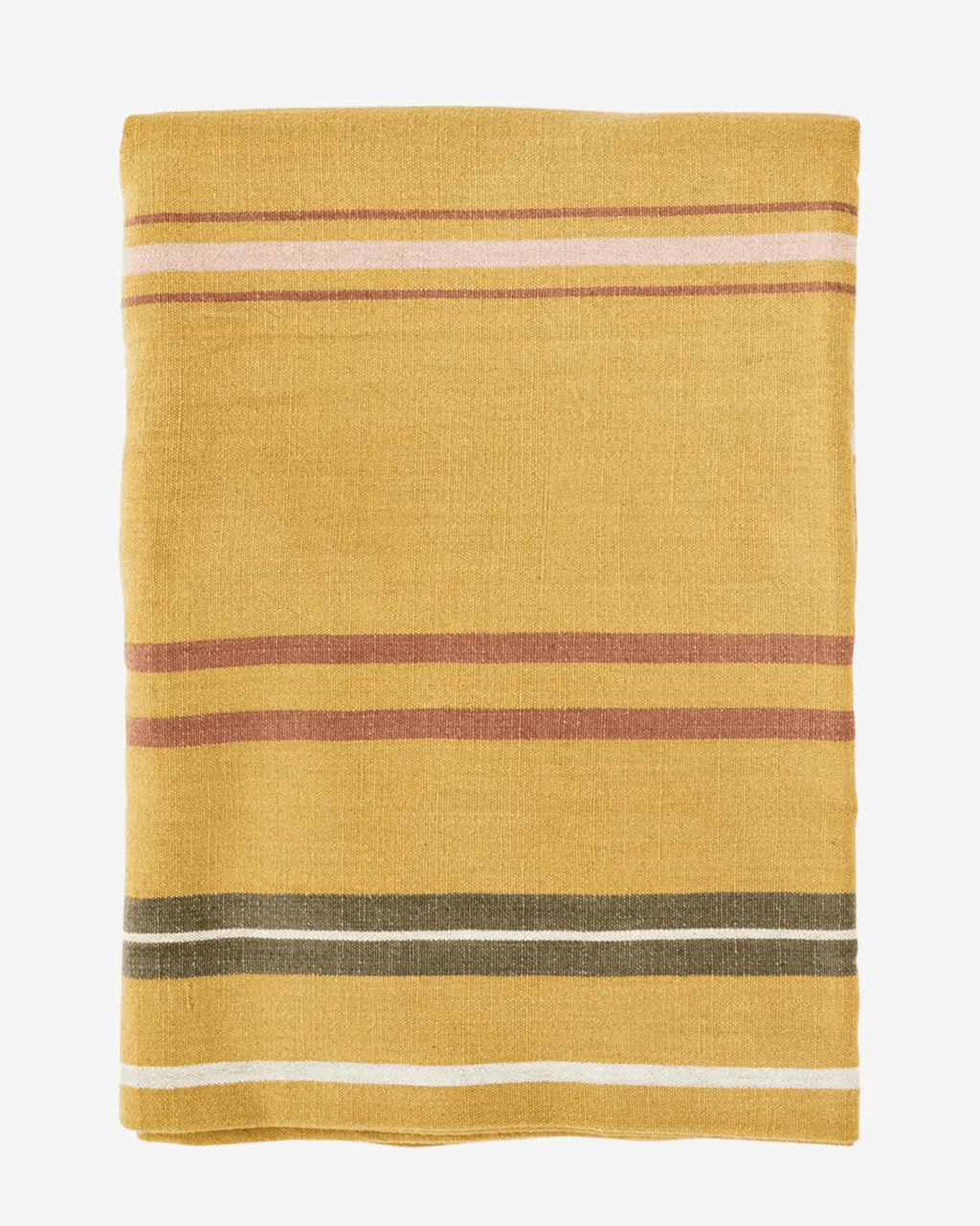 Nappe rayée moutarde en coton - madam stoltz