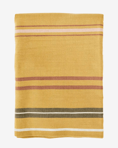 Nappe rayée moutarde en coton - Madam Stoltz - Lili Margaret