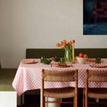 Nappe tissu damier rose - Rose in April