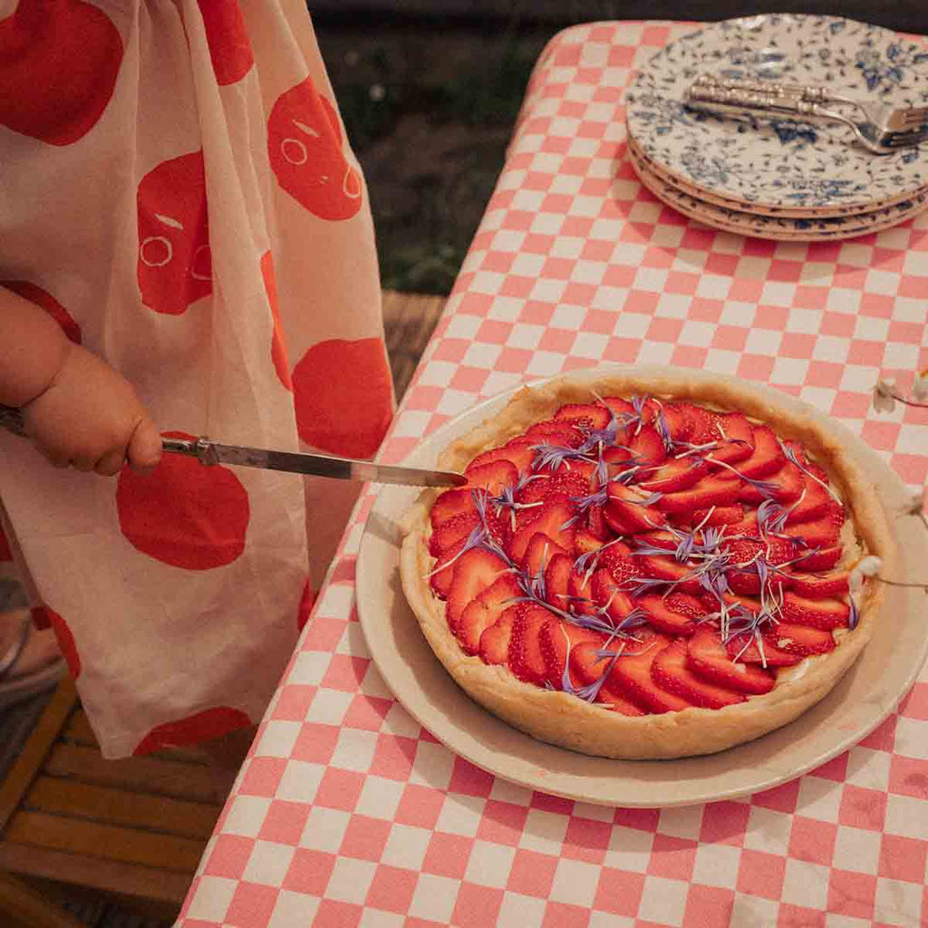 Nappe tissu damier rose - Rose in April