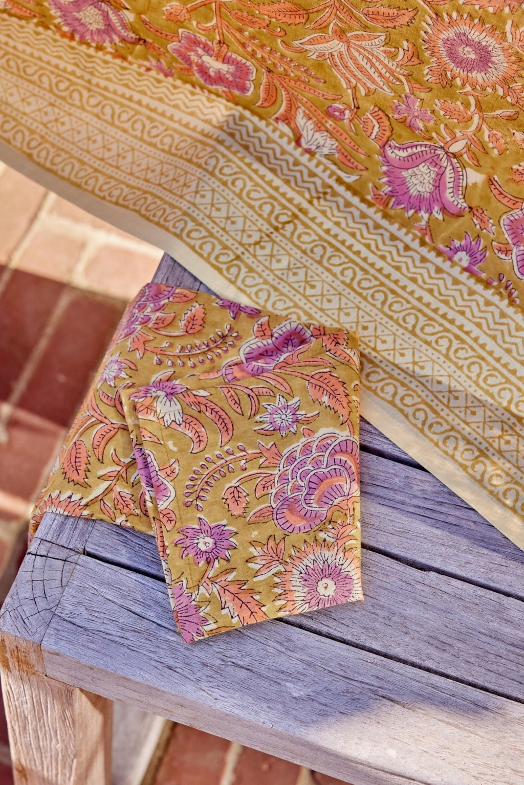 Nappe tissu indien Nerhu Kiwi