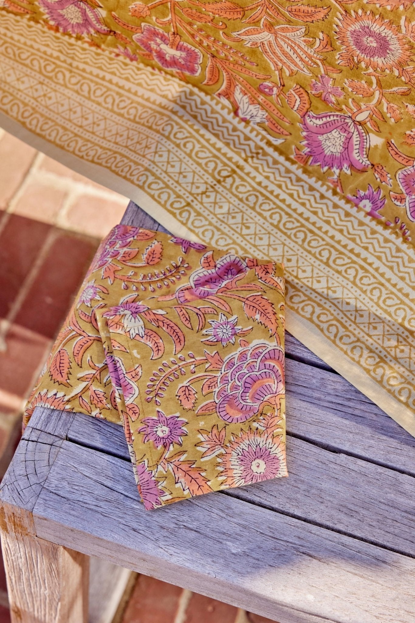 Nappe tissu indien Nerhu Kiwi
