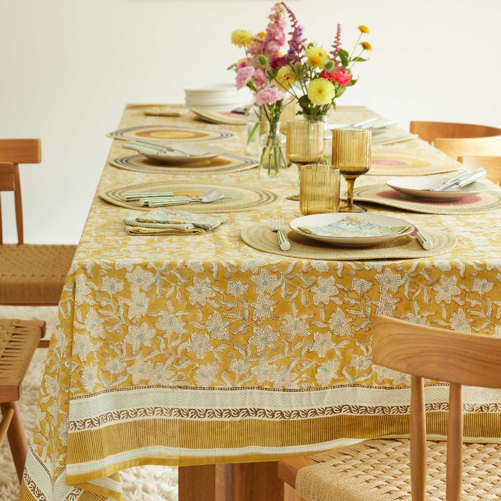 Nappe tissu lotus absynthe - Bonheur du Jour Paris