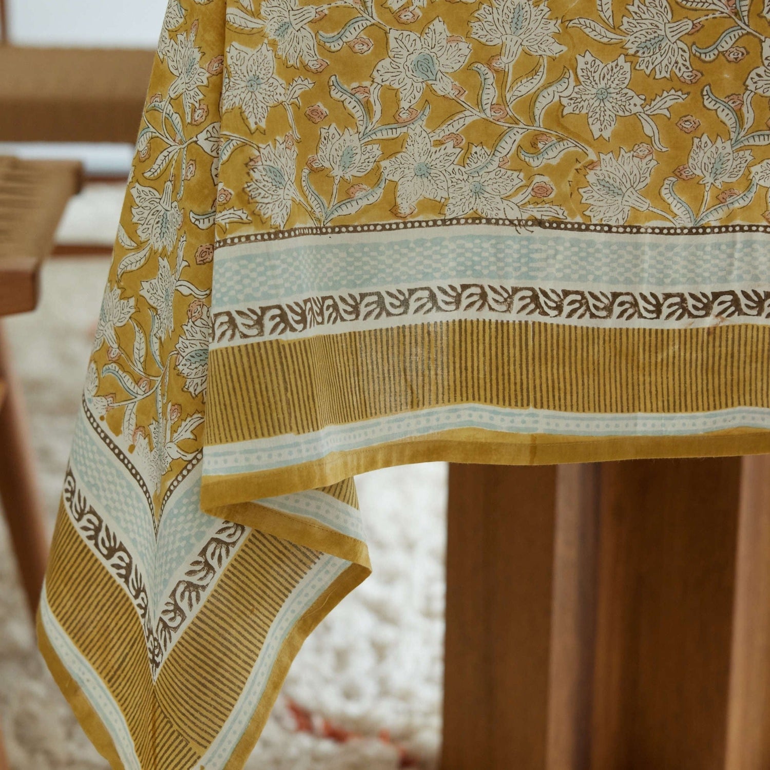 Nappe tissu lotus absynthe - Bonheur du Jour Paris