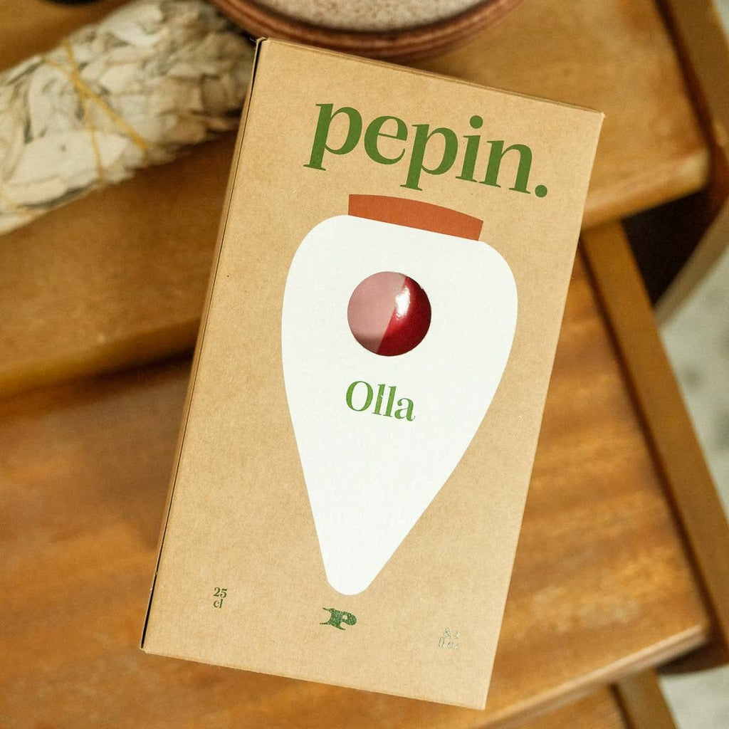 Olla rayée rose et rouge - pepin