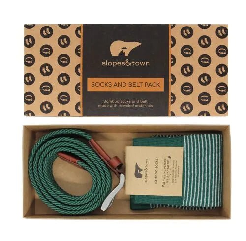 PACK CEINTURE RECYCLÉE &amp; CHAUSSETTES EN BAMBOU KEVIN - Slopes&amp;Town - Lili Margaret