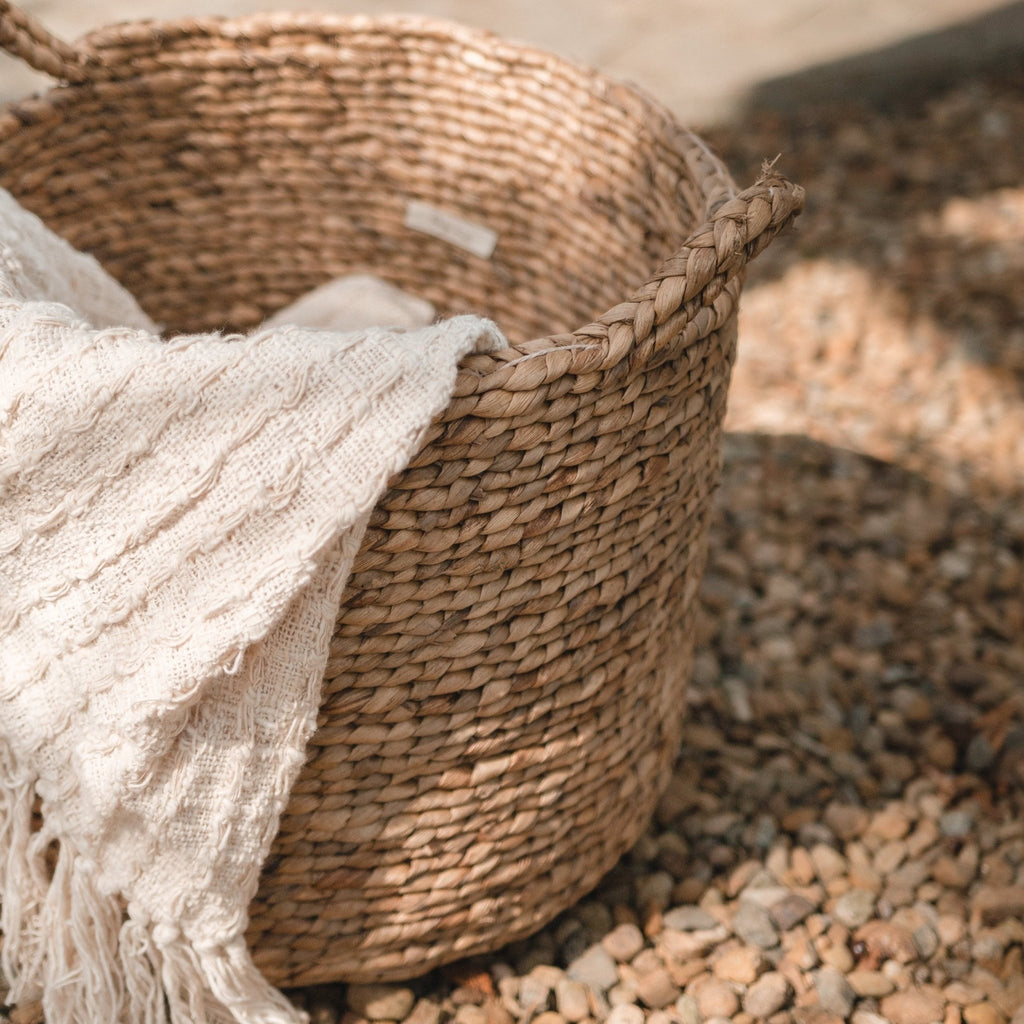 Panier à linge en jacinthe d'eau - soeji