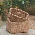 Panier de rangement tanimbar en jacinthe d'eau (2 tailles) - soeji