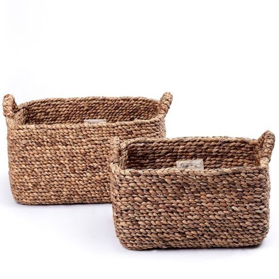 Panier de rangement tanimbar en jacinthe d'eau (2 tailles) - soeji