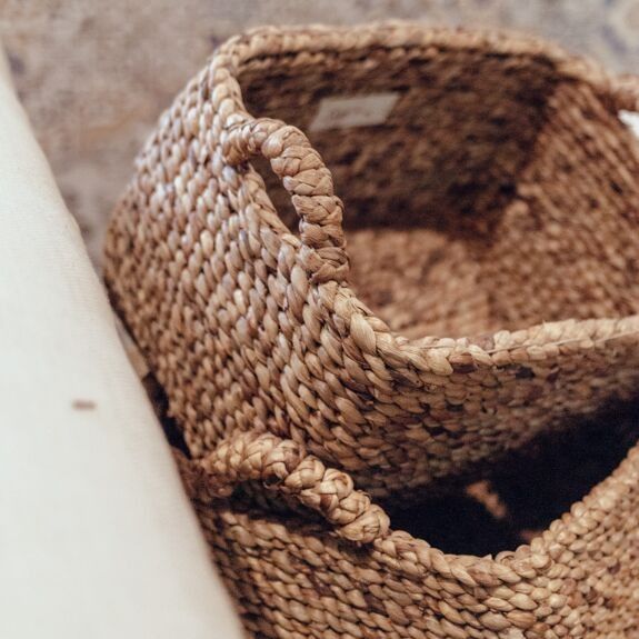 Panier de rangement tanimbar en jacinthe d'eau (2 tailles) - soeji