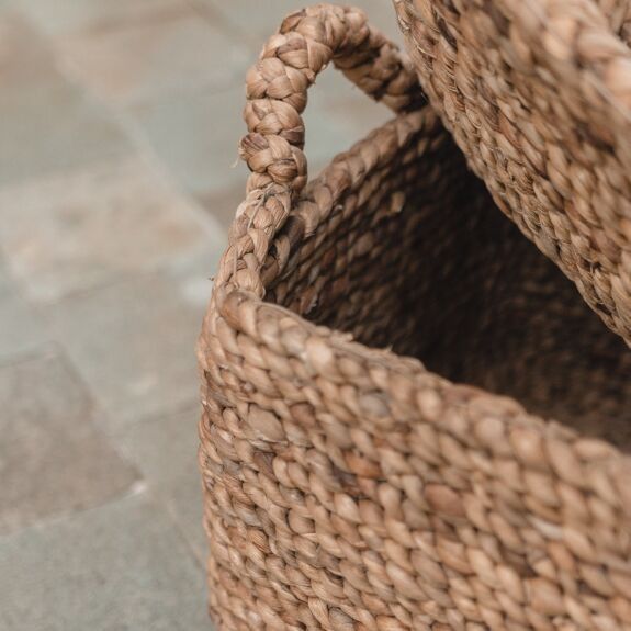 Panier de rangement tanimbar en jacinthe d'eau (2 tailles) - soeji