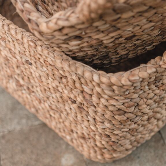 Panier de rangement tanimbar en jacinthe d'eau (2 tailles) - soeji