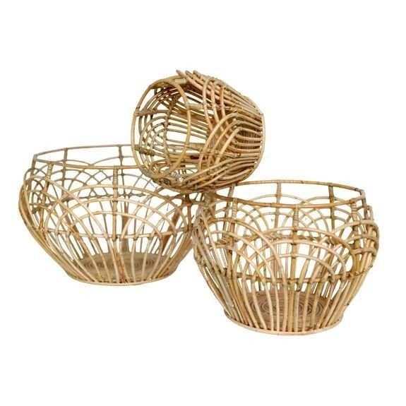 Panier rond rahina en rotin (3 tailles) - soeji