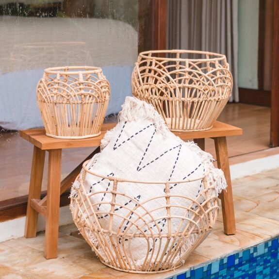 Panier rond rahina en rotin (3 tailles) - soeji