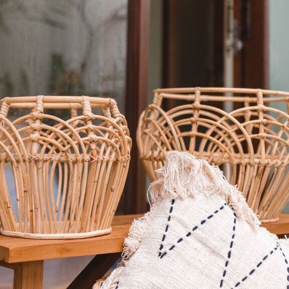 Panier rond rahina en rotin (3 tailles) - soeji