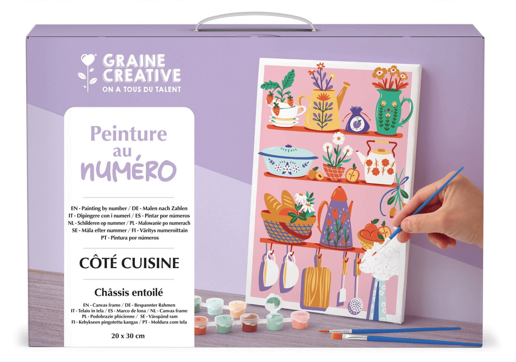 Peinture a numéro “Cuisine colorée et fleurie”
