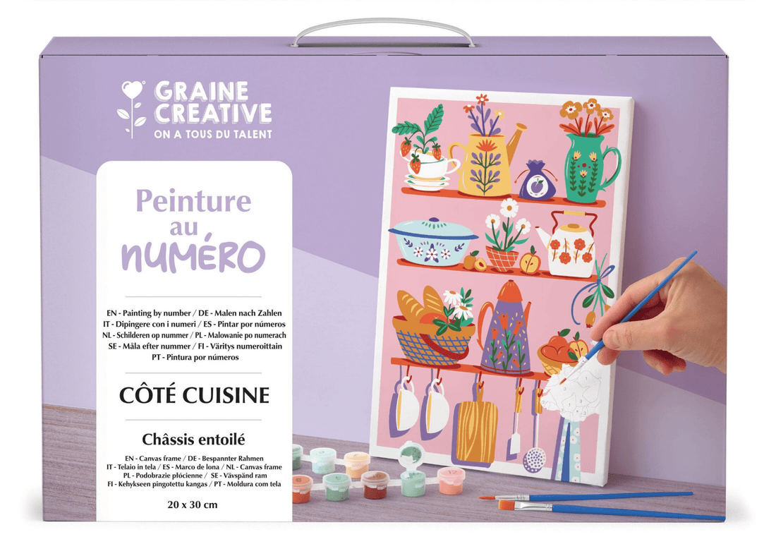 Peinture a numéro “Cuisine colorée et fleurie” - Lili Margaret