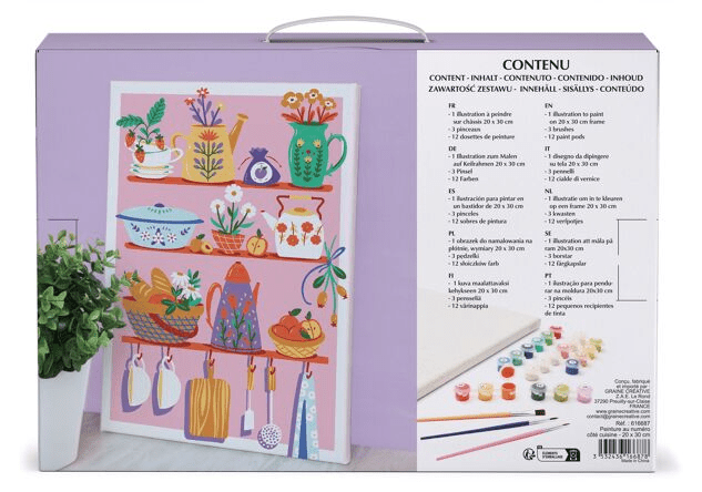 Peinture a numéro “Cuisine colorée et fleurie”