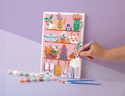 Peinture a numéro “Cuisine colorée et fleurie” - Lili Margaret