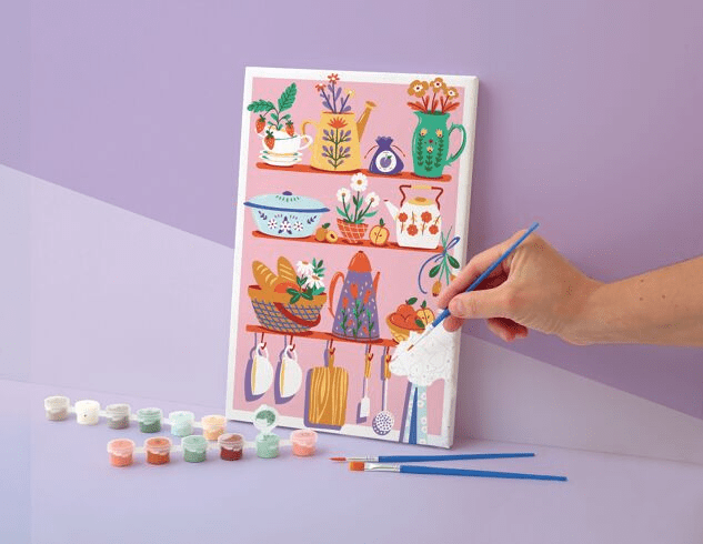 Peinture a numéro “Cuisine colorée et fleurie”