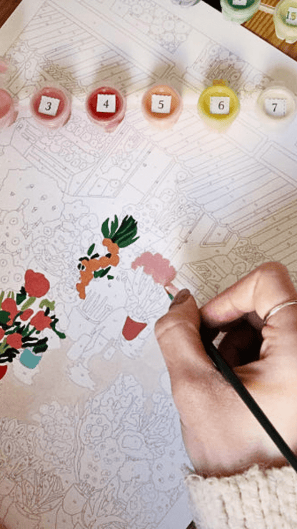 Peinture à numéro Flower Market - La petite épicerie - Lili Margaret