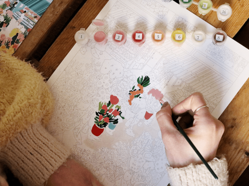 Peinture à numéro Flower Market - La petite épicerie