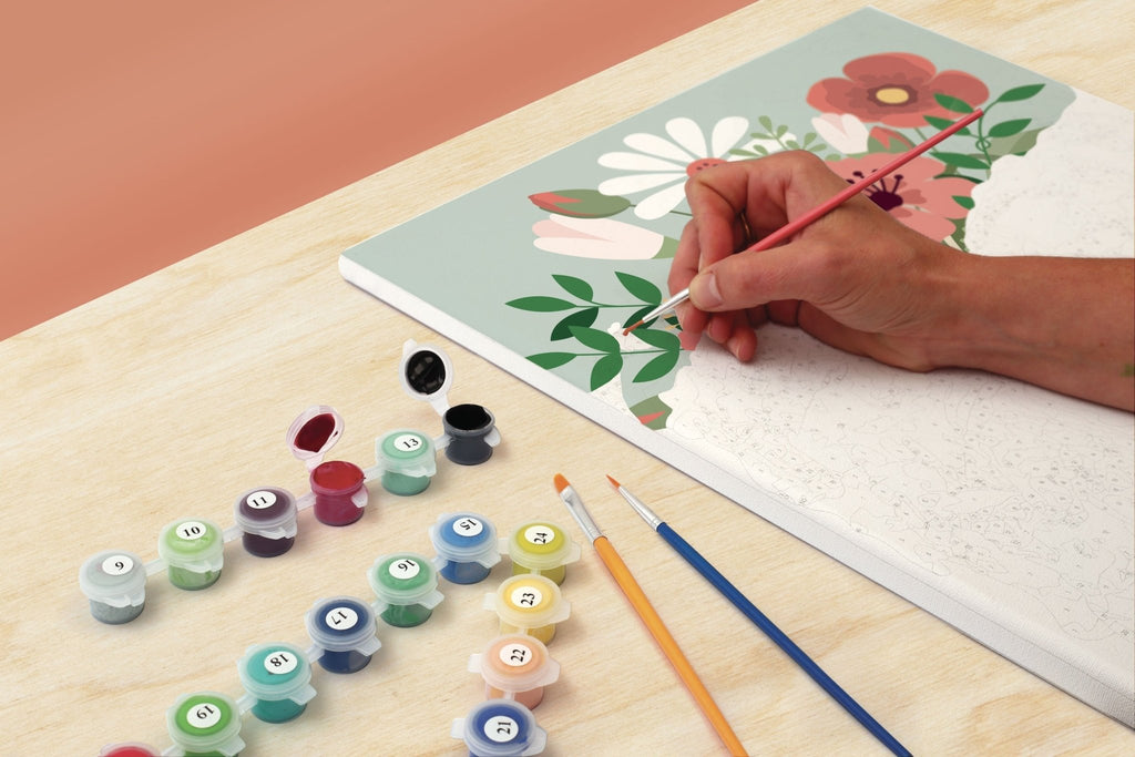 Peinture au numéro adulte - motif fleurs