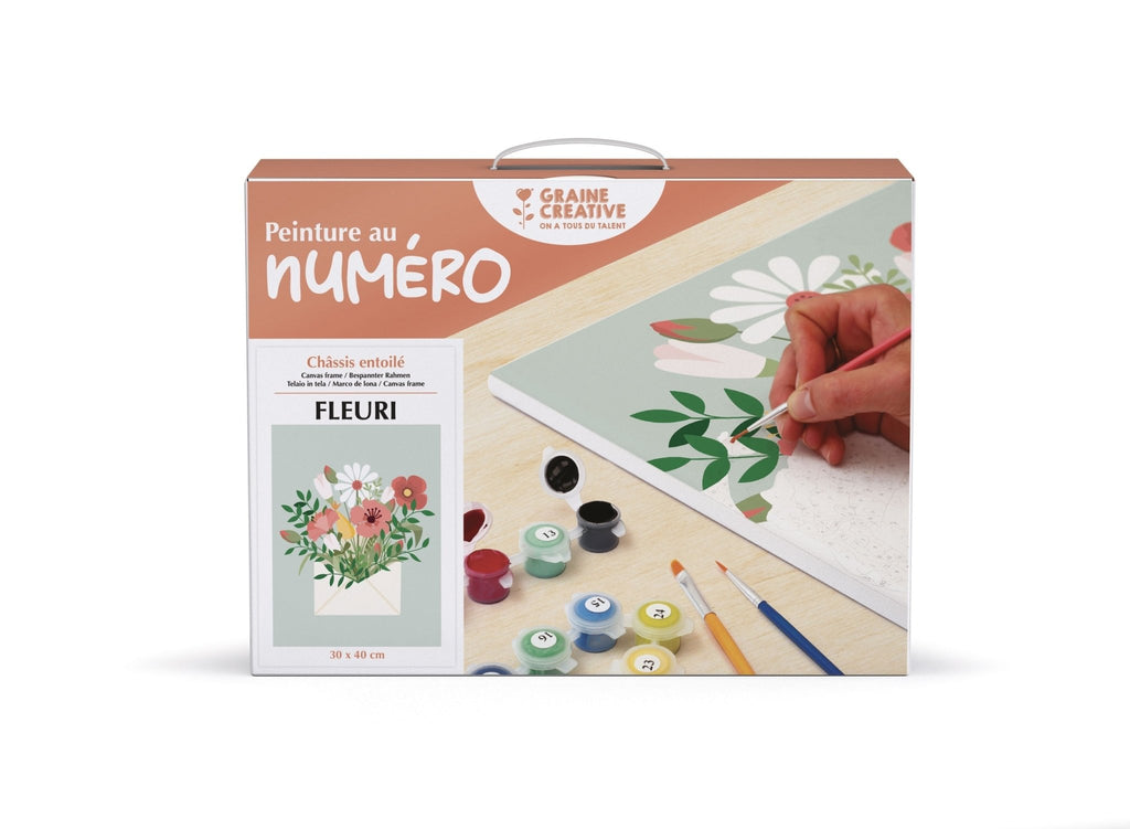 Peinture au numéro adulte - motif fleurs