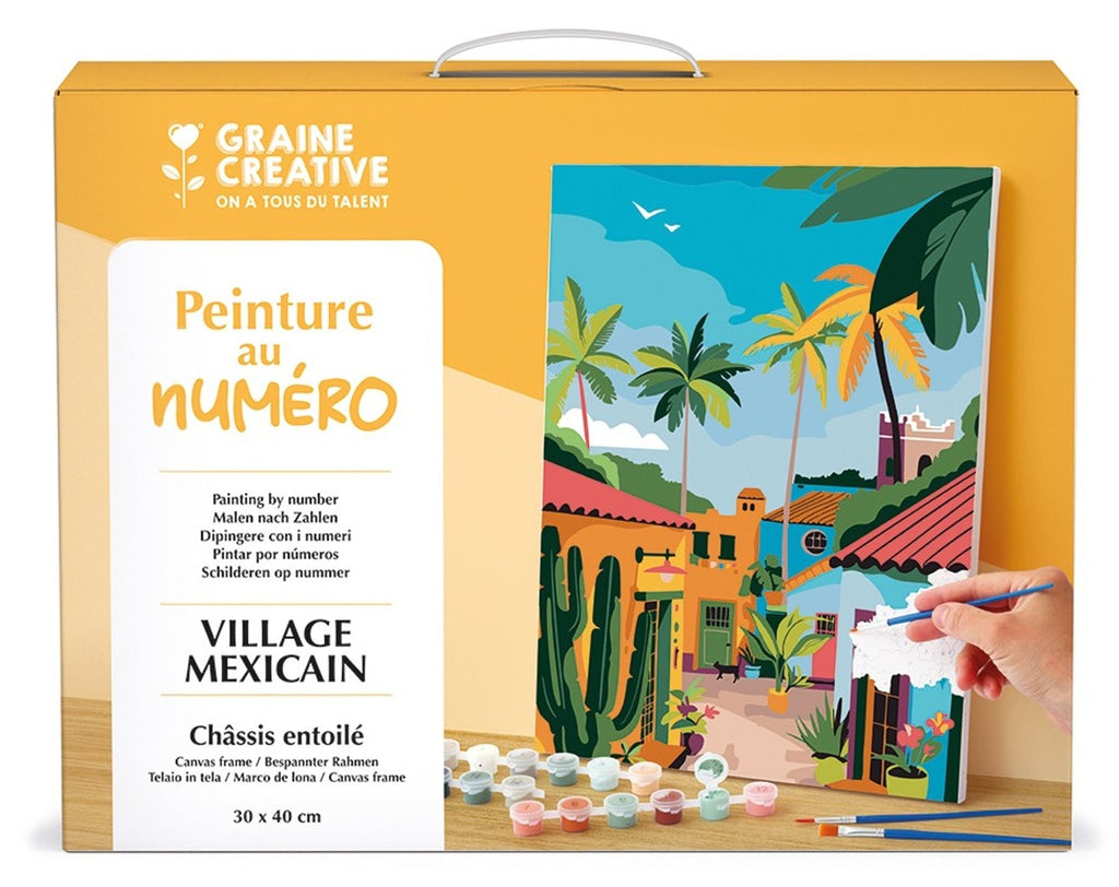 Peinture au numéro adulte - village mexicain