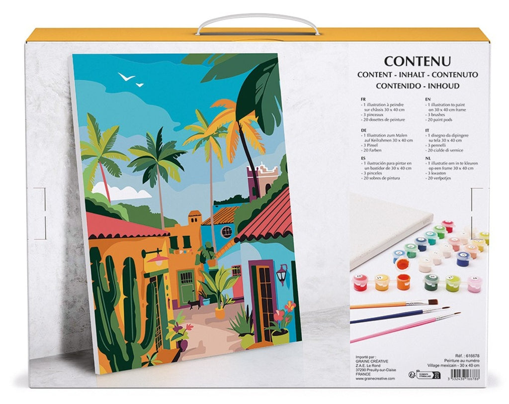 Peinture au numéro adulte - village mexicain