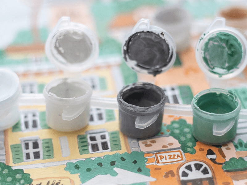 Peinture au numéro Paris - La petite épicerie - Lili Margaret