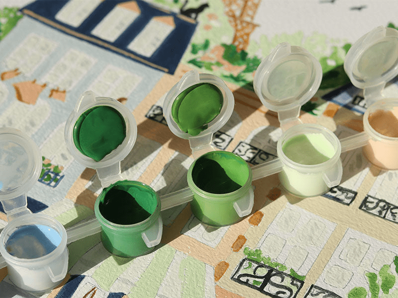 Peinture au numéro Paris - La petite épicerie - Lili Margaret