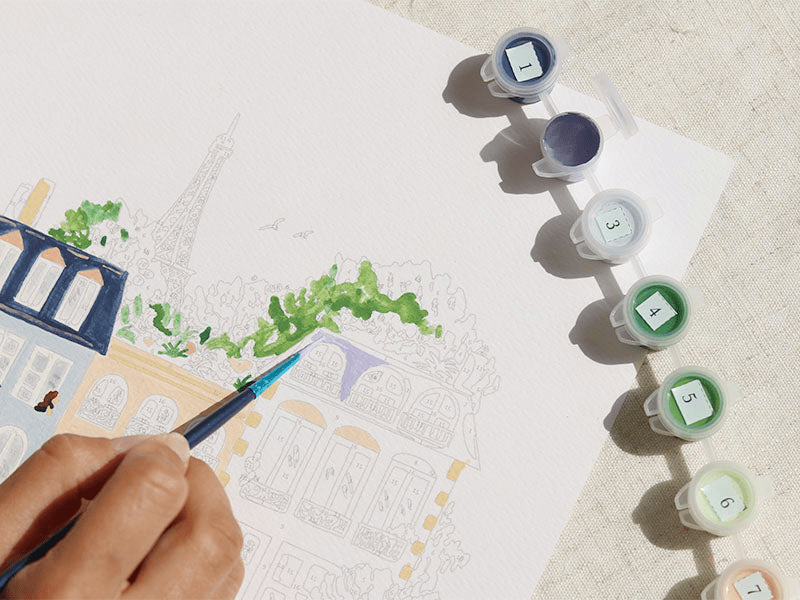 Peinture au numéro Paris - La petite épicerie - Lili Margaret